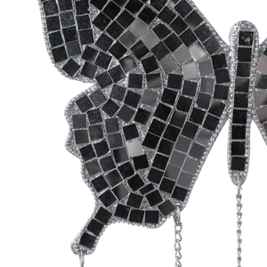 Campana de Viento con Diseño de Mariposa, Mosaico de Metal y Vidrio, Adorno Decorativo para Jardín, Interior y Exterior - Product Image 5