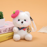 Nouveau porte-clés en peluche ours parfumé, transformable en pendentif de sac à dos, poupée compagnon de bureau, cadeau d'anniversaire pour filles, vente en gros