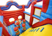 LeTeng LT-246 Combo de château gonflable avec toboggan et manège de fête foraine, château gonflable Hupfburg, parcours d'obstacles, maison, 1000 kg