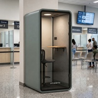 Cabina Telefónica Insonorizada de Calidad Premium con Reducción de Ruido de 33dB, ISO 23351, para Exposiciones, Eventos, Oficinas, Salas y Bibliotecas, Venta al Por Mayor