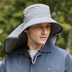 Men's Summer Anti-Ultraviolet Sun <b>Hat</b> Windproof Outdoor Mountaineering Fishing <b>Hat</b> - Product Image 5