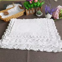 En gros, Napperons en papier blanc jetables anti-graisse, Napperons de table, Papier d'emballage pour poulet frit, Napperons en papier