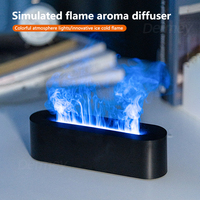 Dermey Bureau USB Flamme Humidificateur Mini Feu Diffuseur pour Huiles Essentielles Ménage En Plastique Aroma Diffuseur 150ml Capacité