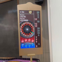 Professioneller 32-Zoll Vergoldeter Glücksspiel-Monitor mit Doppelseitiger LED-Beleuchtung und LCD-Bildschirm für Casino-Roulette-Tische