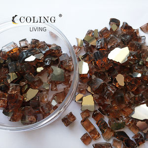 Vidrio Templado Reflectante Azul Cobalto <span class=keywords><strong>de</strong></span> 10 Libras y 1/2 Pulgada para <span class=keywords><strong>Chimenea</strong></span>, Brasero, Mesa <span class=keywords><strong>de</strong></span> Brasero para Exteriores, Gas Natural - Product Image 3