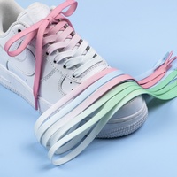 Lacets plats colorés dégradés pour baskets décontractées Air Force One, lacets de 0,8 cm de largeur