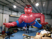 Ballon gonflable Spider-man de modèle de personnage de héros Marvel géant à lumière Led personnalisé pour la décoration de fête à thème