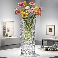 Prix de gros d'usine, décoration de mariage, décoration de la maison, qualité claire, décoration de mariage, décoration de bureau, centre de table décoratif de luxe, vases en verre hauts