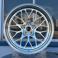 Llantas Forjadas a Medida Multirradio Plateadas Cóncavas Profundas para Competición 4x100 4x108 4x114.3 5x100 5x108 5x112 5x114.3 5x115 5x120
