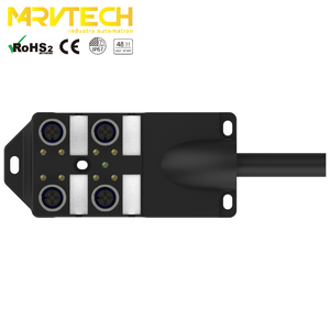 Marvtech 4 דרך אחת/כפול אות M12 הפצת צומת תיבה עם חוט LED אור עבור מפעל אוטומציה - Product Image 2