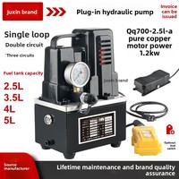 Pompe hydraulique électrique portable mini QQ700 700 bars 10000 PSI avec pédale et réservoir d'huile de 2,5L-5L pour outils hydrauliques