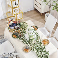 Guirlandes florales artificielles de roses, feuilles vertes et roses printanières, en tissu parfumé, pour arche de mariage moderne, fête, Saint-Valentin