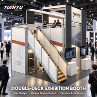 TIANYU Stand d'exposition commercial en aluminium à montage rapide sans outil, à deux niveaux, pour foire, exposition, convention