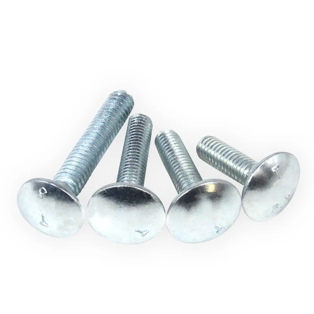 Q195 Carbon Steel DIN603 Large Half Round Head Square Neck Bolt Zinc Plated Bolts Carriage Bolt