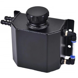 Universal 1L 2L Hexagonal Aluminum Alloy Coolant Reservoir Tank For Engine Oil Vent Expansion Overflow Use - Product Image 1