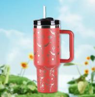 GC Tasse Isotherme de 40oz, Bouteille d'Eau en Acier Inoxydable Isotherme Sous Vide avec Couvercles et Pailles, Gobelet Réutilisable
