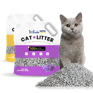 Fabricants de litière pour chat de marque personnalisée meilleur parfum de lavande propre fort agglomérant premium cassé bentonite sable de chat