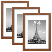 Bingkai Foto Kayu A4 untuk Dekorasi Meja atau Dinding Tersedia dalam Set 1, 3, atau 5, Tersedia dalam Stok Bingkai Foto