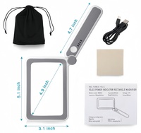 4X LED Magnifying Glass with Adjustable Light Lightweight Handheld Magnifier