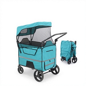 Couverture <span class=keywords><strong>moustiquaire</strong></span> multifonction en métal pour poussette de camping en plein air, pliable, avec double toit pare-soleil et protection solaire, pour petite remorque - Product Image 5