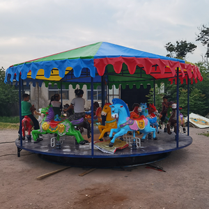 Carrusel Portátil para Parque de Atracciones, Remolcable, para Niños y Adultos, Juego Infantil al Aire Libre, Carrusel de Caballos en Venta - Product Image 5