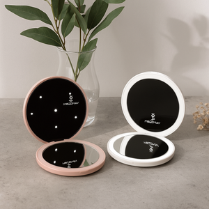<span class=keywords><strong>Miroir</strong></span> de maquillage de voyage miniature à motif circulaire Newish 1x2x avec lumière LED magnétique, <span class=keywords><strong>miroir</strong></span> de poche, <span class=keywords><strong>miroir</strong></span> de courtoisie - Product Image 4