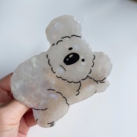 Qianjin 2025 Style coréen Koala requin Clips épingle à cheveux acétate Animal dos tête petit mignon fête cheveux saisir avec griffe pince forme