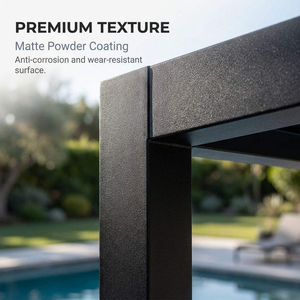 Pérgola de Jardín de Aluminio Premium, Pérgola Ajustable con Rejillas para Patio y Jardín, Disponible en 3x4 y 6x6 Metros - Product Image 5