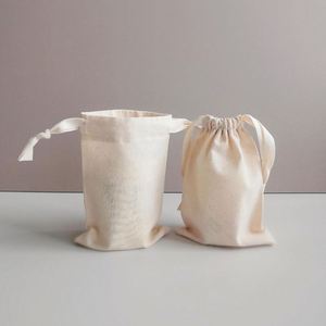 Manufacturer Eco-friendly Storage Packing <b>Pouch</b> Bag Customized Logo Printing Cotton <b>Drawstring</b> Bag - Product Image 1