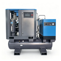 Compresor de Aire de Tornillo de 15KW 380V Lubricado con Aceite, Refrigerado por Aire, 16 Bar, Funcionamiento Silencioso para Construcción y Uso Doméstico con Bloque de Compresión