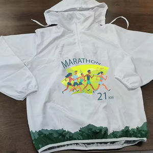 Chaqueta Deportiva Impermeable Personalizada con Diseño Libre para Eventos al Aire Libre, Maratón, Running, con Cierre Frontal 1/4 y Manga Larga - Product Image 2