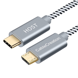 ไมโครยูเอสบีชายต่อชายสาย OTG 480Mbps สำหรับ<span class=keywords><strong>โทรศัพท์</strong></span>กับโทรศัพท์แท็บเล็ตกล้องเกมคอนโทรลเลอร์ดีไอ แมวิคสีดำสีเทา - Product Image 2