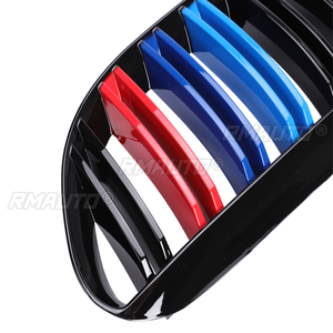 กระจังหน้ารถยนต์สีดำเงาแบบ M-Color ลายสองซี่ สำหรับ BMW ซีรีส์ 6 รุ่น M6 E63 E64 630i 650i 645ci ปี 2004-2010 - Product Image 4