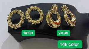 Set 1016 2 <span class=keywords><strong>Orecchini</strong></span> Xuping <span class=keywords><strong>Online</strong></span> Artificiali Stile Africano, <span class=keywords><strong>Orecchini</strong></span> a Cerchio Trendy per Signore - Product Image 2