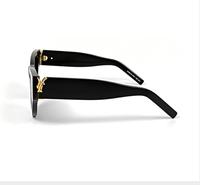Lunettes de Soleil Ovales en Écaille de Tortue Sur Mesure de Haute Qualité, Lunettes de Soleil Elliptiques en Acétate Biodégradable Effet Œil de Chat LSM945