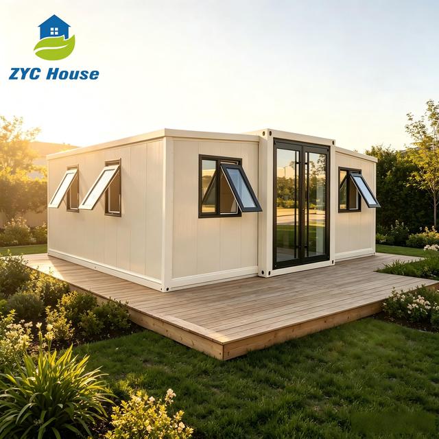 Prefabricated Ready Made Prefab Portable 20ft Modern Fold Out Foldable Folding Tiny Expandable Expanding Home Container House