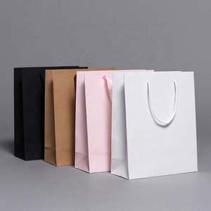 Personalised Luxury Brand Boutique Gift Packaging Customised <b>Small</b> Size <b>Black</b> Jewellery Paper <b>Bag</b> with logo - Product Image 5