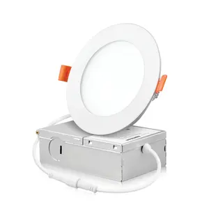 Downlight rond encastré carré plafond 6w 12w 18W 5cct ETL Led plafonnier avec boîte de jonction