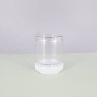 Bocaux cosmétiques en plastique transparents concis d'usine boîtes PET recyclables boîtes personnalisées