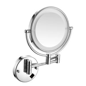 Miroir de maquillage mural <span class=keywords><strong>Spot</strong></span> salle de bain or miroir pivotant double face de 8 pouces - Product Image 5