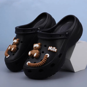 Bonitos Zuecos de Plataforma para Mujer, Color Blanco, Tallas 35-40, con Aumento de Altura, Transpirables, de EVA, Zapatos de Playa, Punta Cerrada, Sandalias Cómodas - Product Image 2