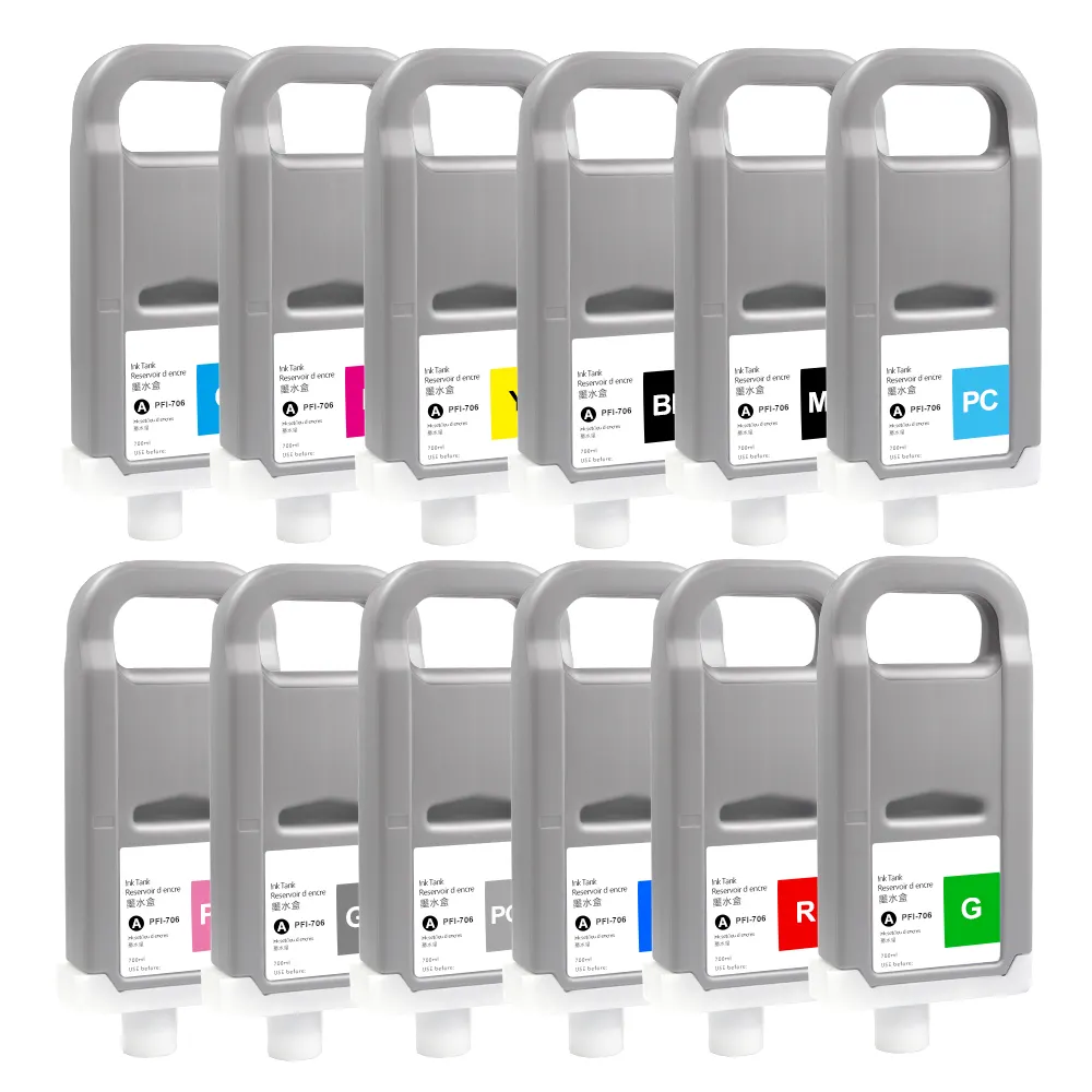 Aomya 700ml PFI-706BK Ink Cartridge Replacement For Canon ImagePROGRAF IPF8300/iPF8400 Printers
