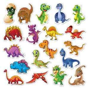 Adesivi per bambini impermeabili da 50 pz/pacco con adesivi per cartoni animati simpatici animali di dinosauro per bottiglia d'acqua adesivi in vinile - Product Image 5