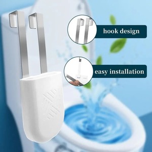 Support de tablettes nettoyantes pour réservoir de toilettes, organisateur suspendu pour tablettes de cuvette, support universel pour nettoyant WC - Product Image 4