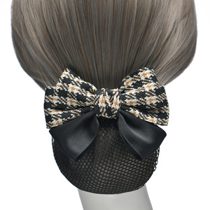 Chignon professionnel en coton fait main, motif pied-de-poule coréen, pour infirmières, hôtesse de l'air <span class=keywords><strong>et</strong></span> personnel hospitalier - Product Image 5