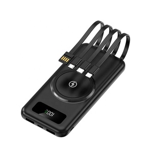 พาวเวอร์แบงค์พกพา 20000mAh พร้อมปลั๊กและพอร์ต Type-C หน้าจอดิจิตอล ชาร์จเร็ว รองรับการชาร์จไร้สายสำหรับโทรศัพท์มือถือ - Product Image 1