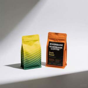 Sacs à café compostables et biodégradables en PE HYCYT personnalisés avec valve et fermeture éclair, pour grains de café, imprimés sur mesure, fond plat, 250g 1kg - Product Image 2