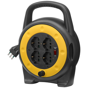 Vimar 4-Outlet Cable Reel 5m With Reset Switch For Outdoor Use - Product Image 1