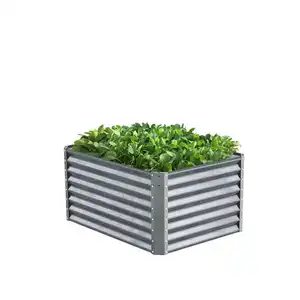 Lit de jardin surélevé en métal galvanisé prêt-à-expédier de conception européenne pour une utilisation intérieure ou extérieure sur le sol