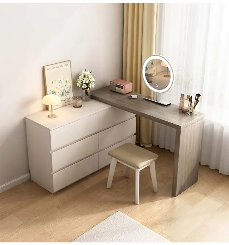 Mới thời trang sang trọng nhà phòng ngủ tủ quần áo siêu lớn lưu trữ Vanity bảng thiết kế đơn giản và bền trang điểm bàn trang điểm